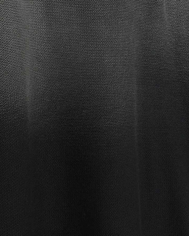 Black Garment Dye Knitted T-Shirt