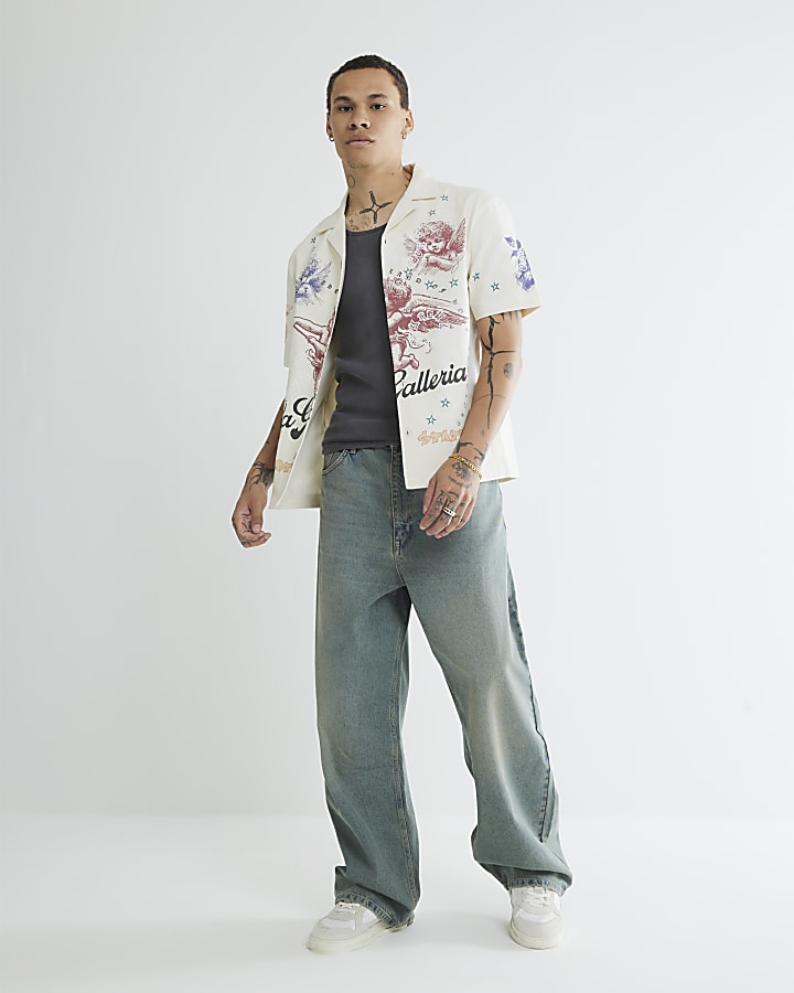 Blue Baggy Fit Jeans