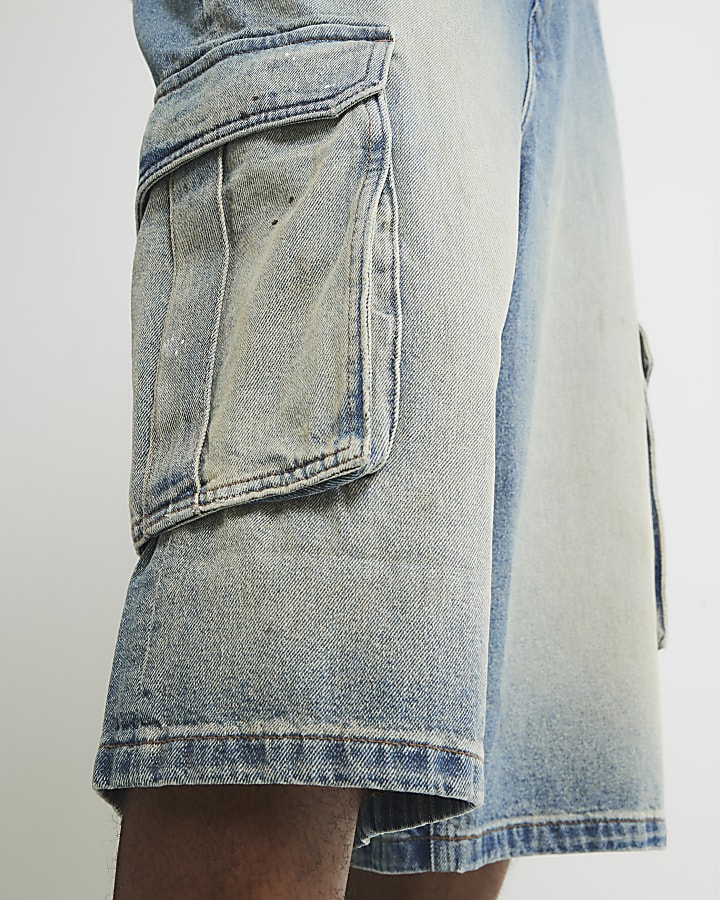 Blue Denim Cargo Jort