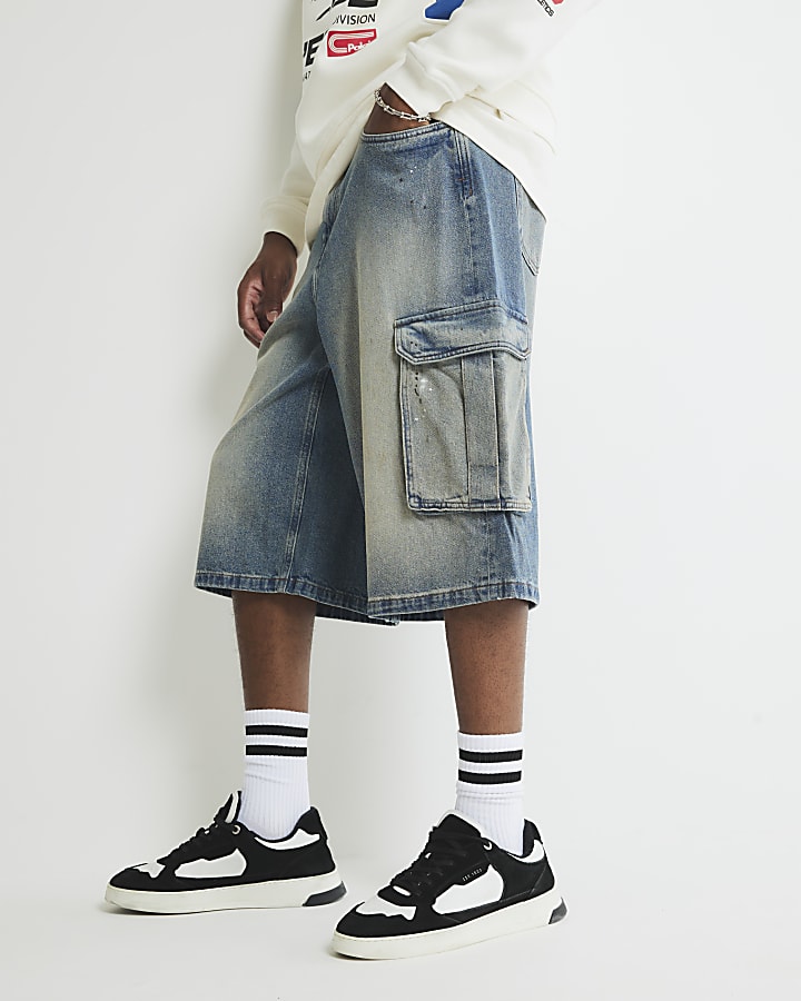 Blue Denim Cargo Jort