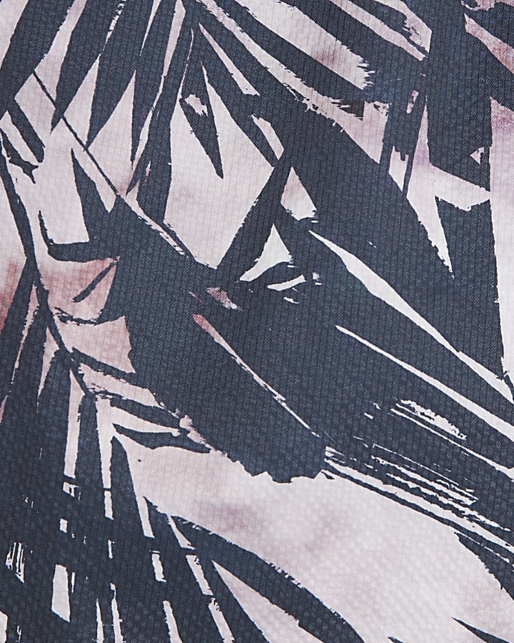 Pink Palm Print Swim Shorts