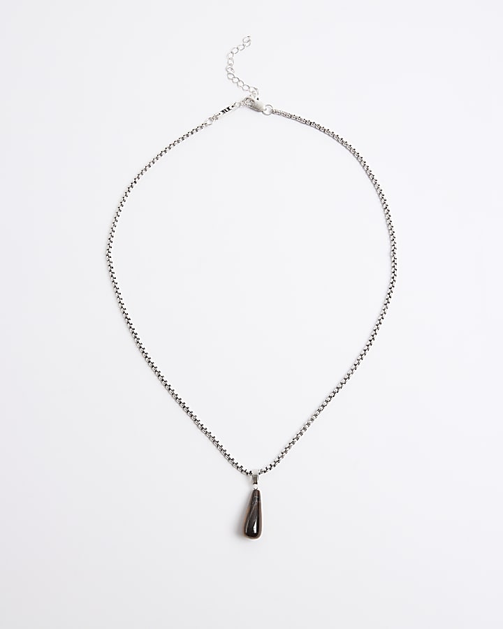 Brown Tigers Eye Pendant Necklace
