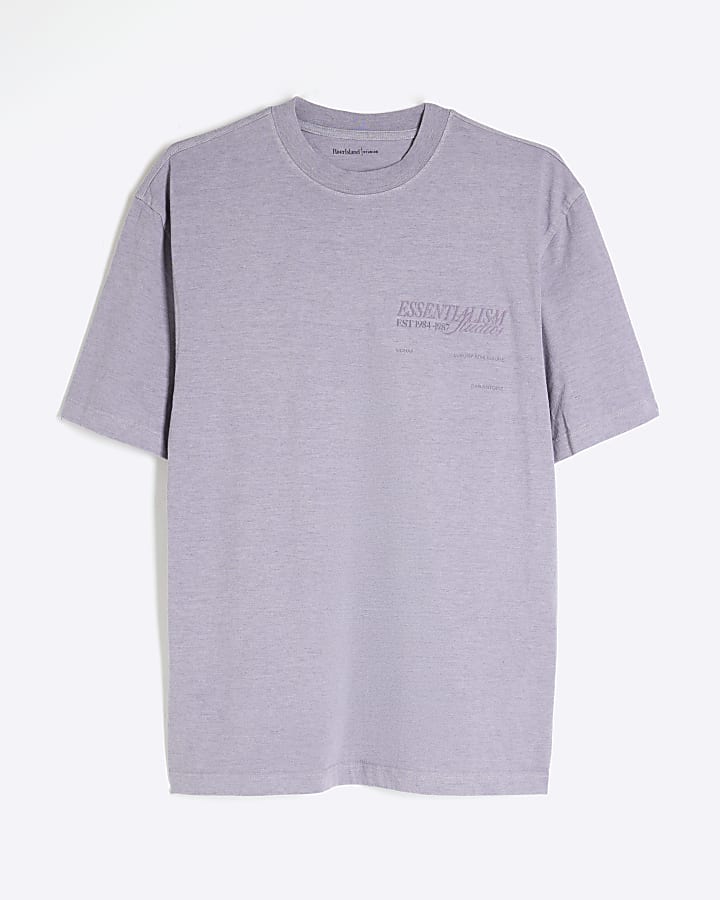 Purple Regular Fit Essentialism T-Shirt