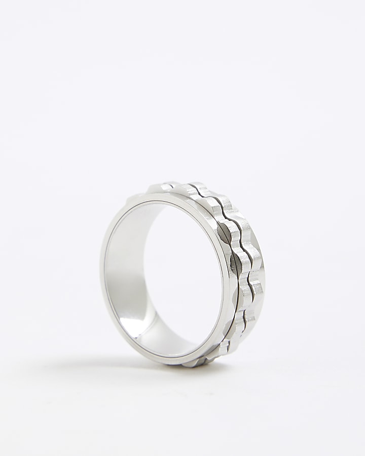 Silver Stainless Steel Chain Ring