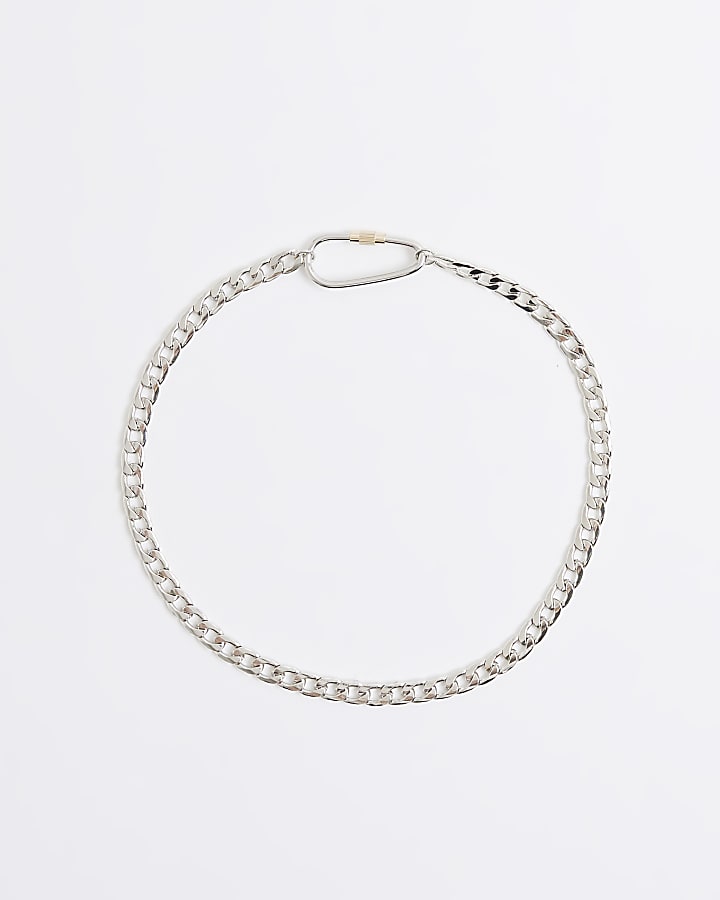 Silver Multi Mixed Metal Necklace