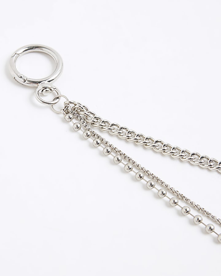 Silver Rhodium Multi Row Trousers Chain