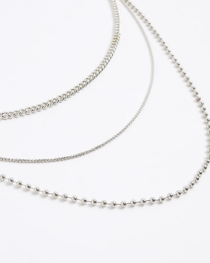 Silver Rhodium Multi Row Trousers Chain