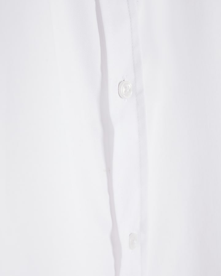 White Premium Long Sleeve Tailored Fit Shirt