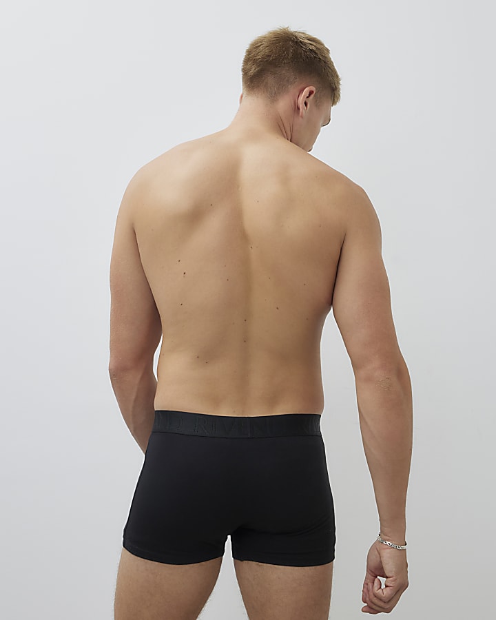 Black 10 Pack RI Jacquard Waistband Trunks
