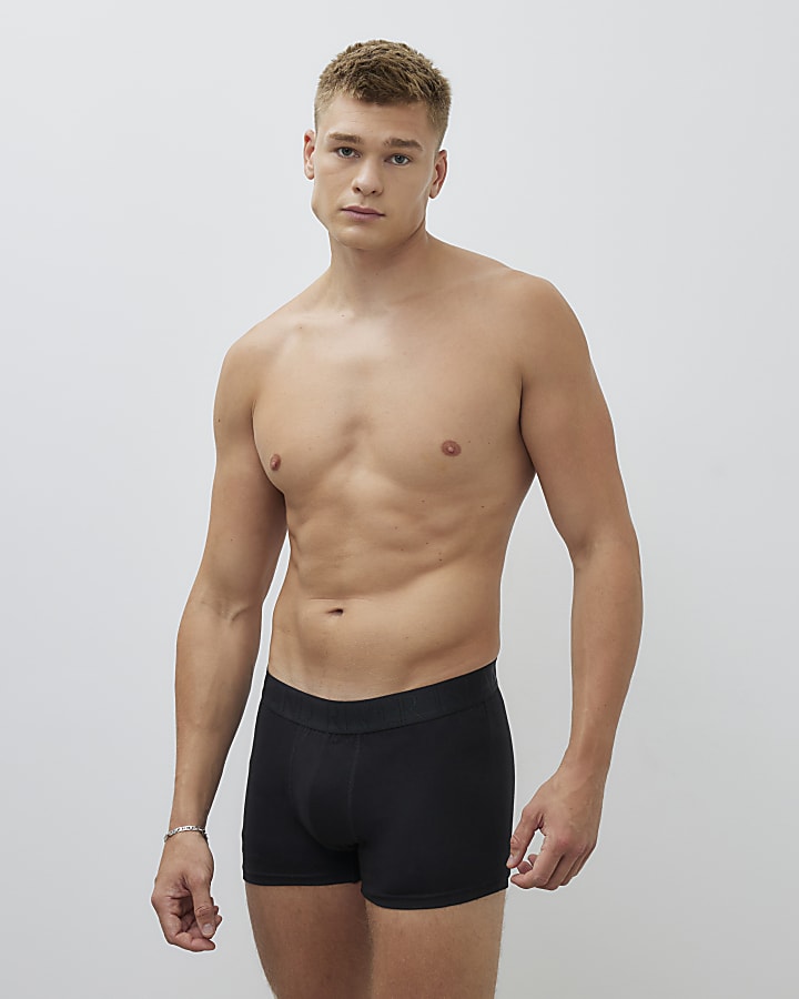 Black 10 Pack RI Jacquard Waistband Trunks