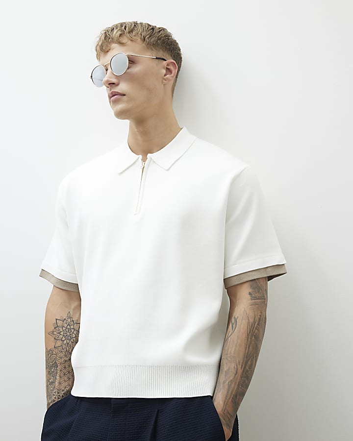 Ecru Premium 2 in 1 Polo Shirt