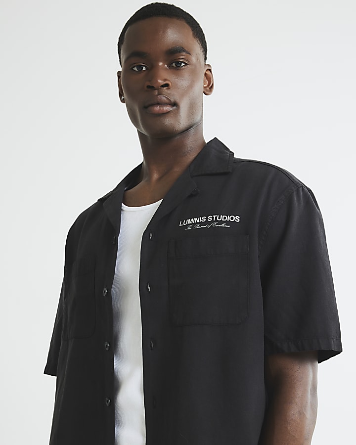 Navy Boxy Fit Luminis Studios Shirt