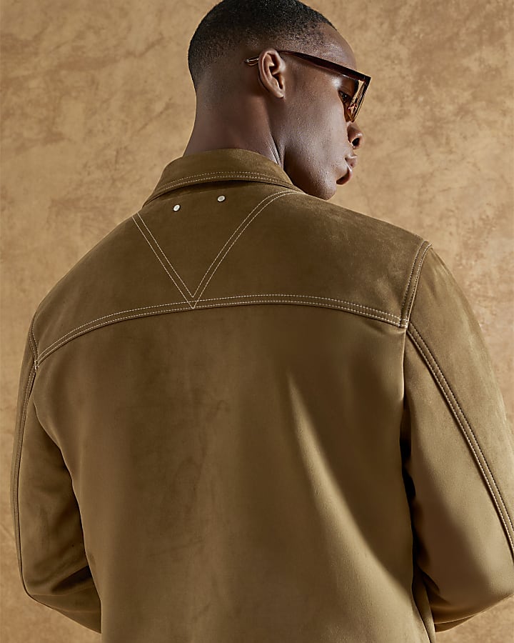 Brown Regular Fit Western jacket