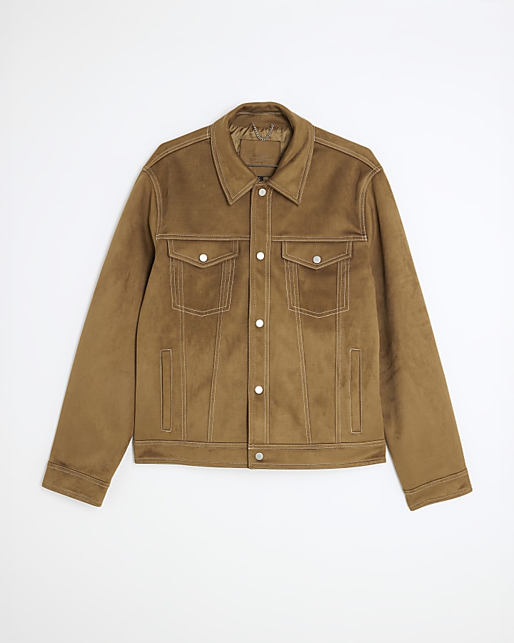 Brown Regular Fit Western jacket