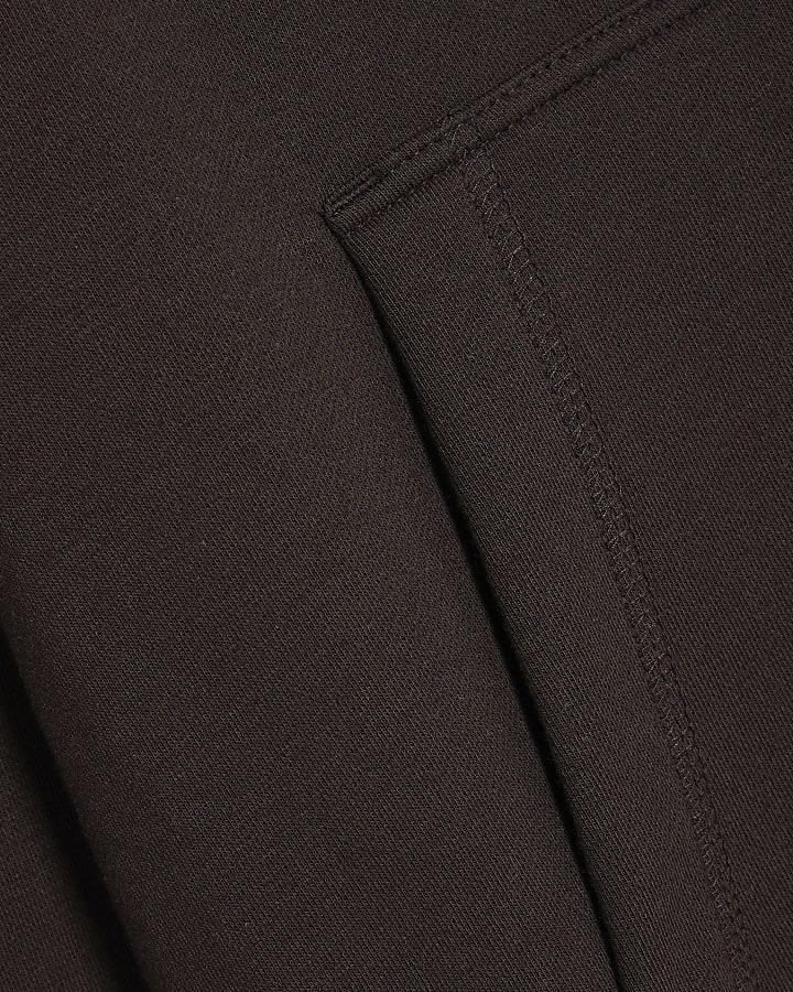 Brown Regular Fit Hoodie