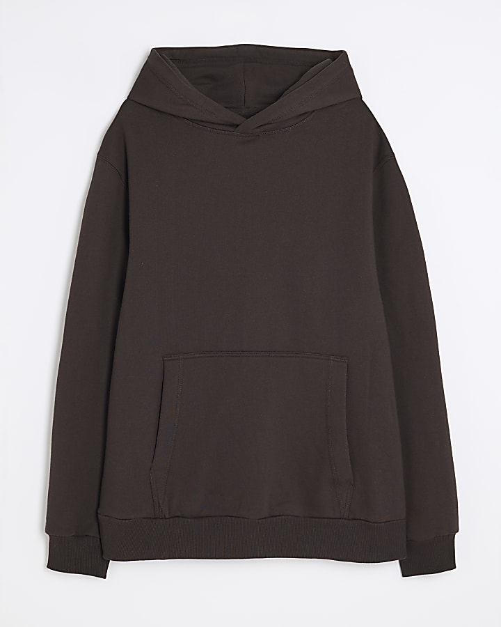 Brown Regular Fit Hoodie
