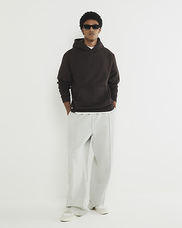 Brown Regular Fit Hoodie