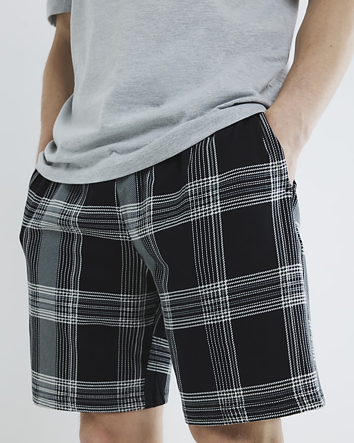 Grey Check Ame Le Nuit Shorts Set