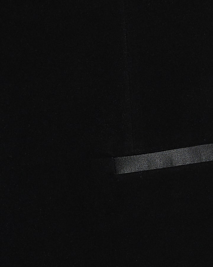 Black Slim Fit Velvet Suit Jacket