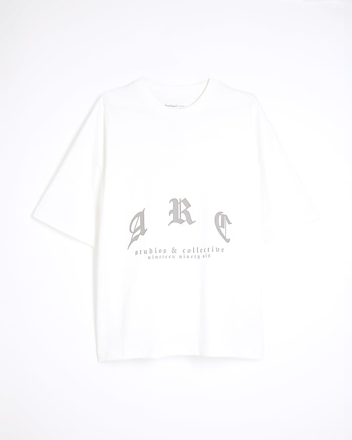 White Oversized Fit Arc Studios T-Shirt