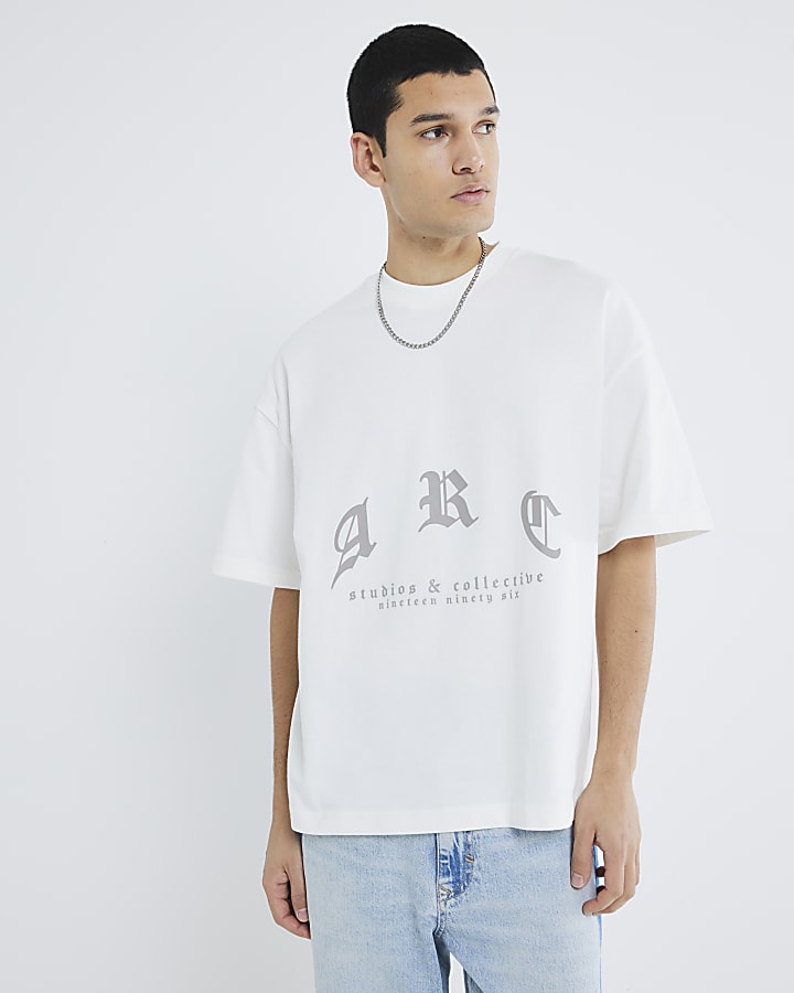 White Oversized Fit Arc Studios T-Shirt