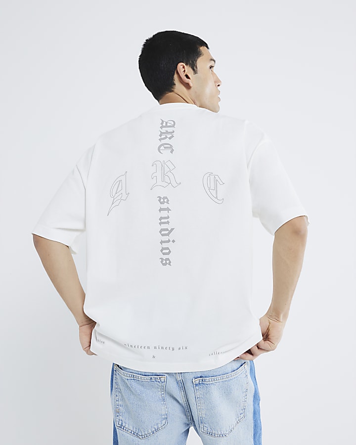 White Oversized Fit Arc Studios T-Shirt