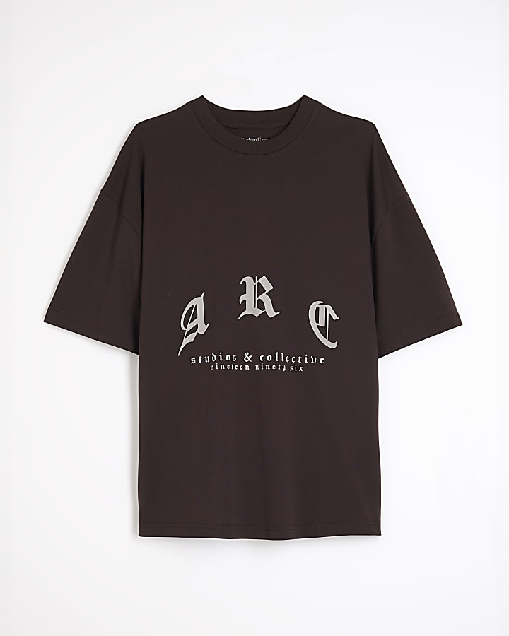 Brown Oversized Fit Arc Studios T-Shirt