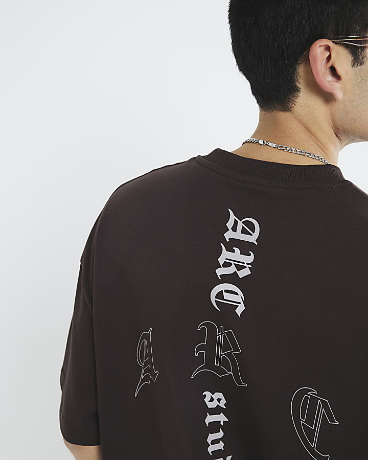 Brown Oversized Fit Arc Studios T-Shirt