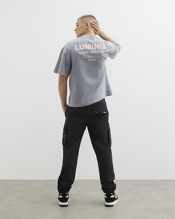 Grey Short Sleeve Washed Luminis T-Shirt