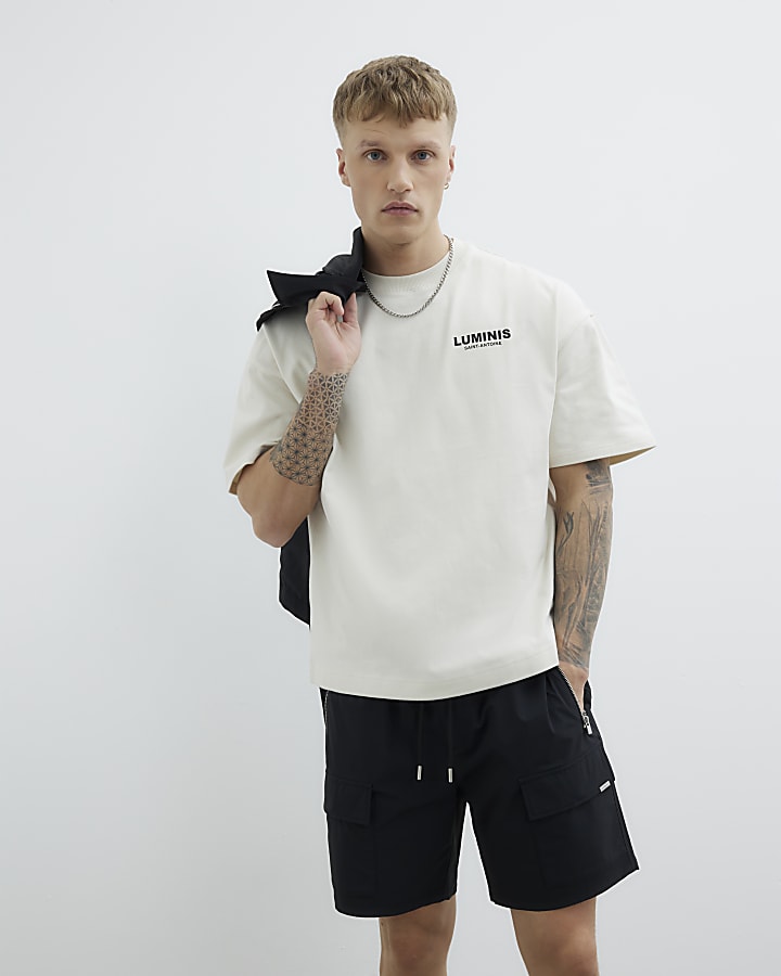 White Oversized Short Sleeve Luminis T-Shirt