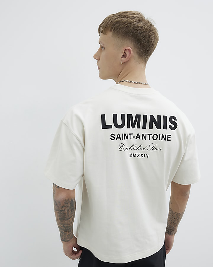 White Oversized Short Sleeve Luminis T-Shirt