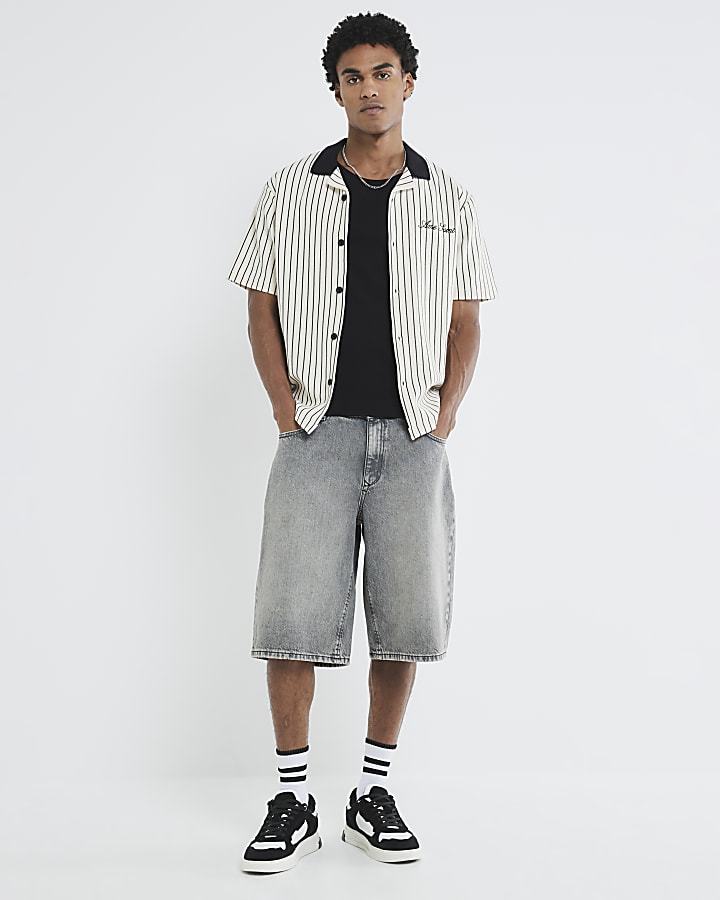 White Regular Fit Ame Saint Stripe Shirt