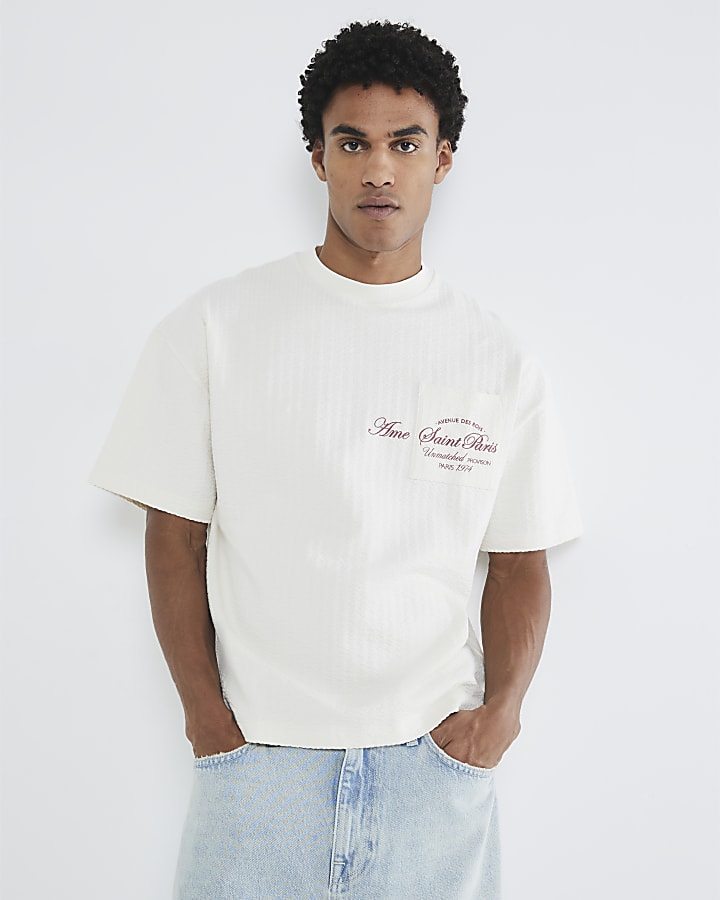 White Ame Saint Paris Pocket T-Shirt