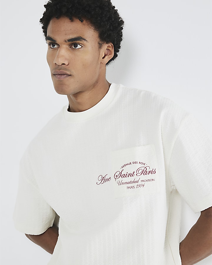 White Ame Saint Paris Pocket T-Shirt