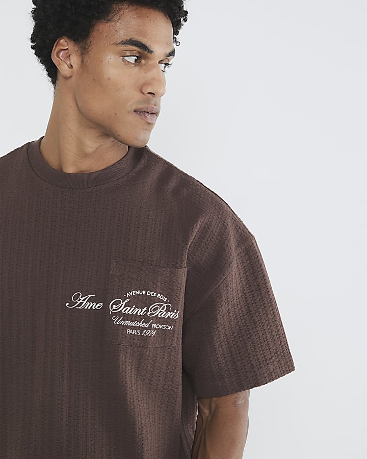 Brown Ame Saint Paris Pocket T-Shirt