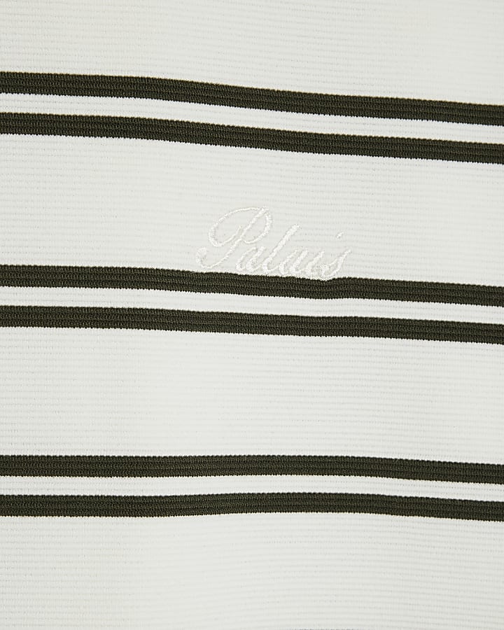 White Short Sleeve Stripe T-Shirt