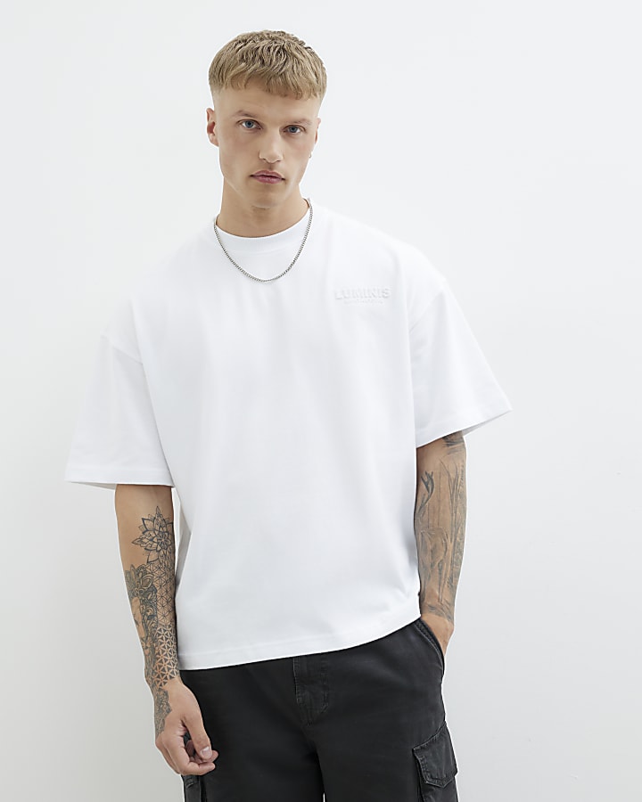 White Embossed Luminis T-Shirt