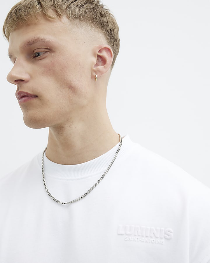 White Embossed Luminis T-Shirt