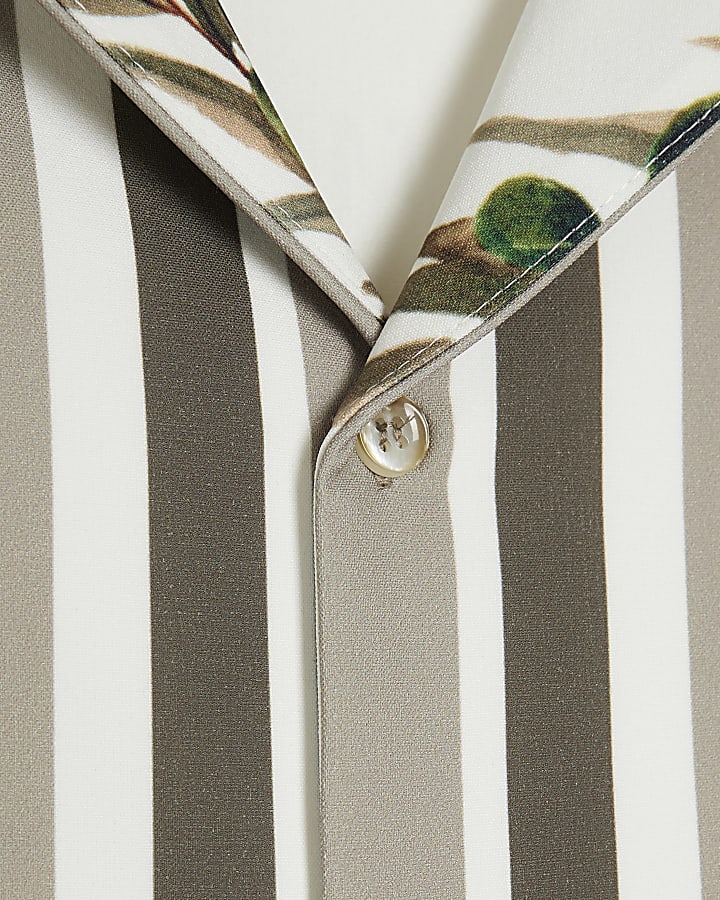 Brown Short Sleeve Olive Shirt
