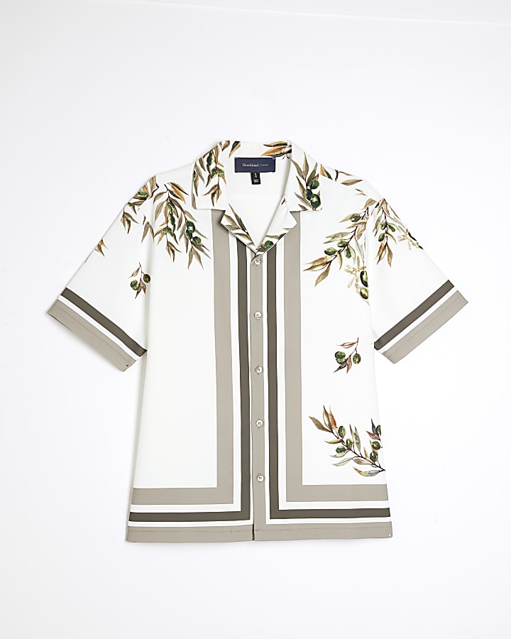 Brown Short Sleeve Olive Shirt