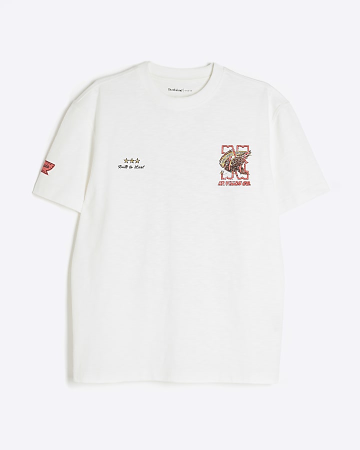 White Regular Fit Nevada Eagle T-Shirt