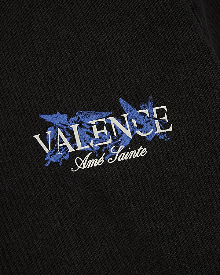 Black Oversized Fit Washed Valence T-Shirt