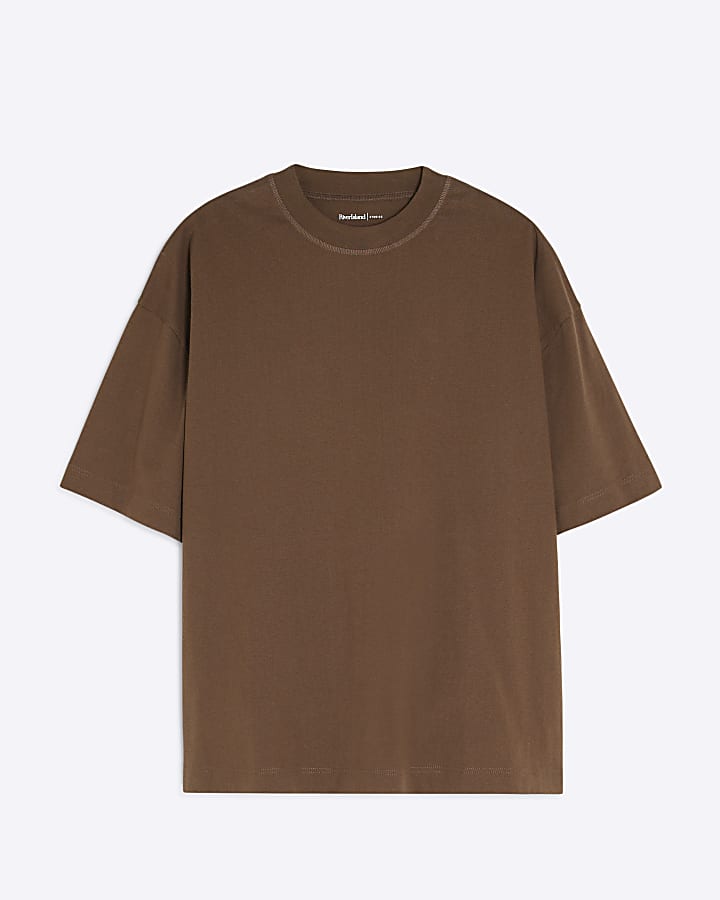 Brown Oversized Fit T-Shirt