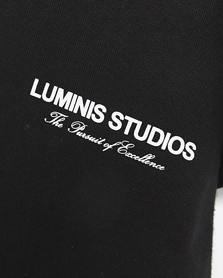 Black Luminis 3 Quarter Sleeve T-Shirt