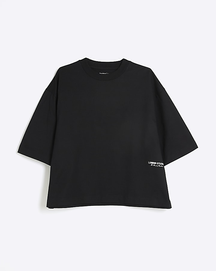 Black Luminis 3 Quarter Sleeve T-Shirt