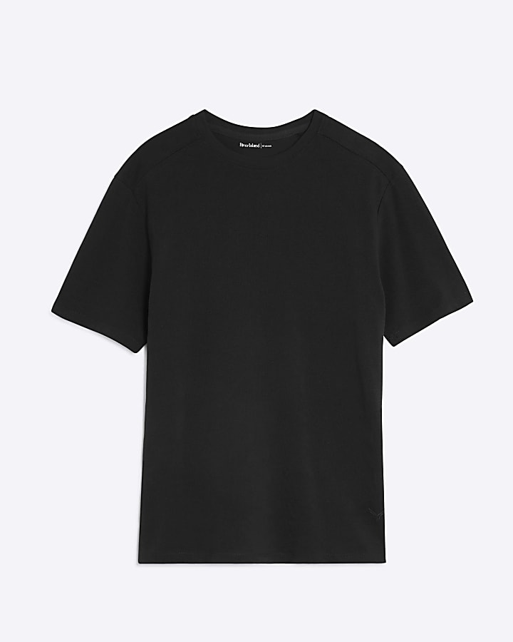 Black Short Sleeve Muscle Fit T-shirt