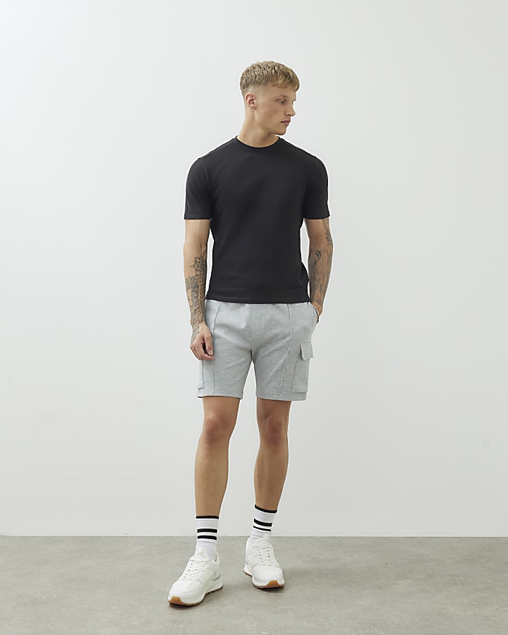 Black Short Sleeve Muscle Fit T-shirt