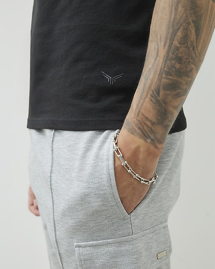 Black Short Sleeve Muscle Fit T-shirt