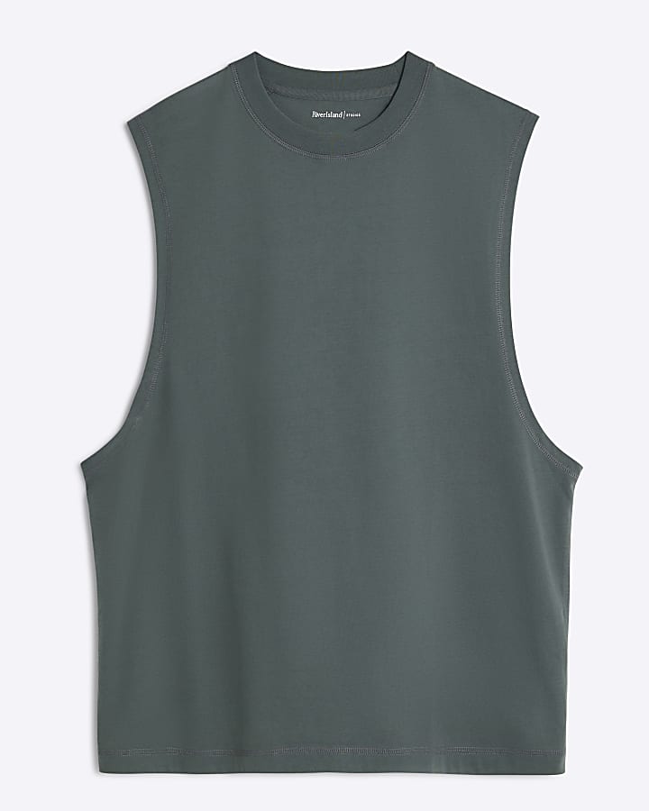 Green Sleeveless Tank Top