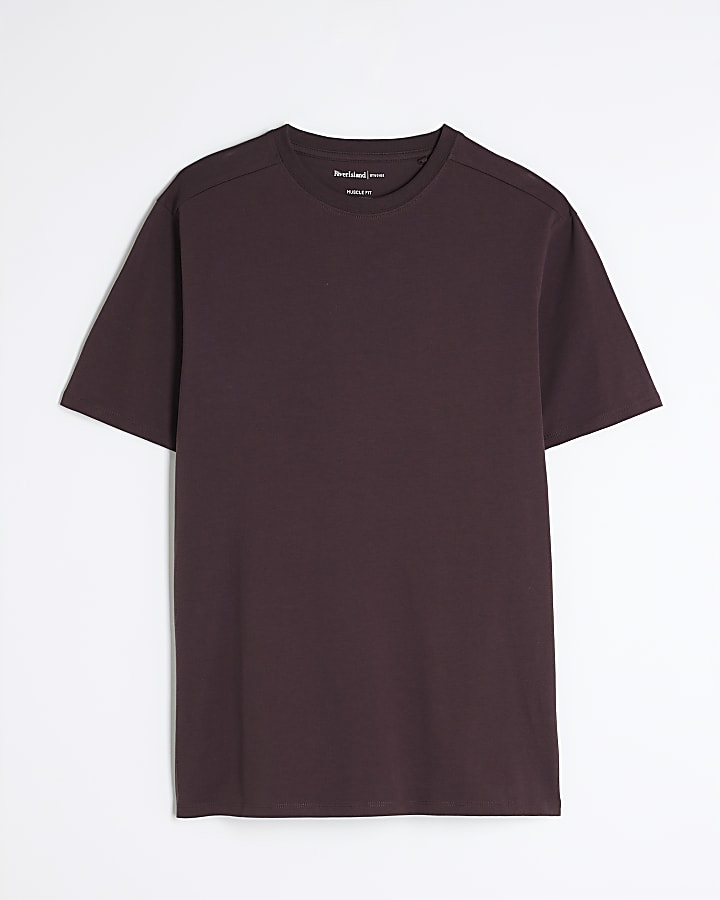 Red Short Sleeve Muscle Fit T-Shirt